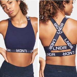 LNDR NWT HIIT SPORTS BRA NAVY XS